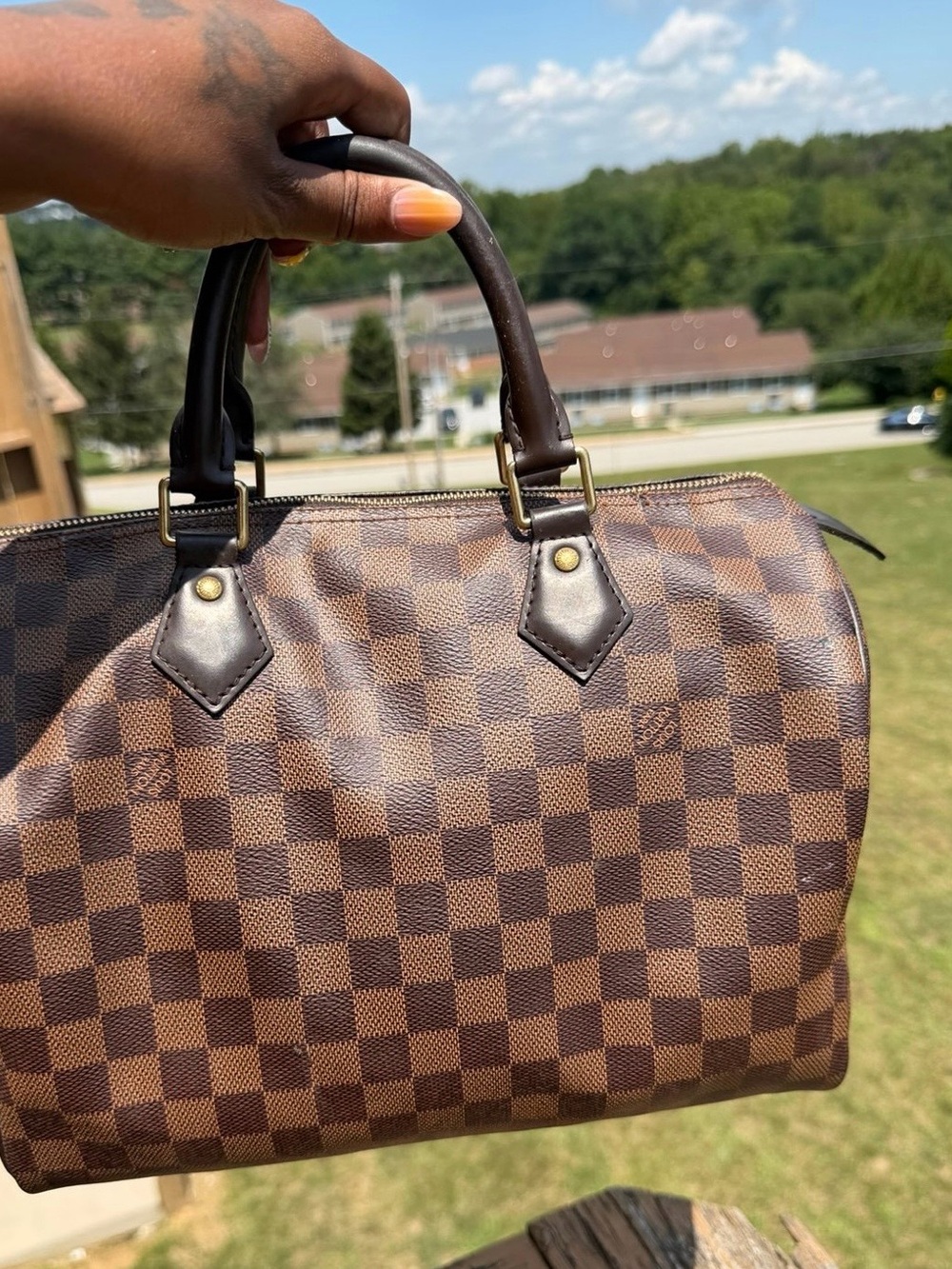 Louis Vuitton Brown Checkerboard Satchel